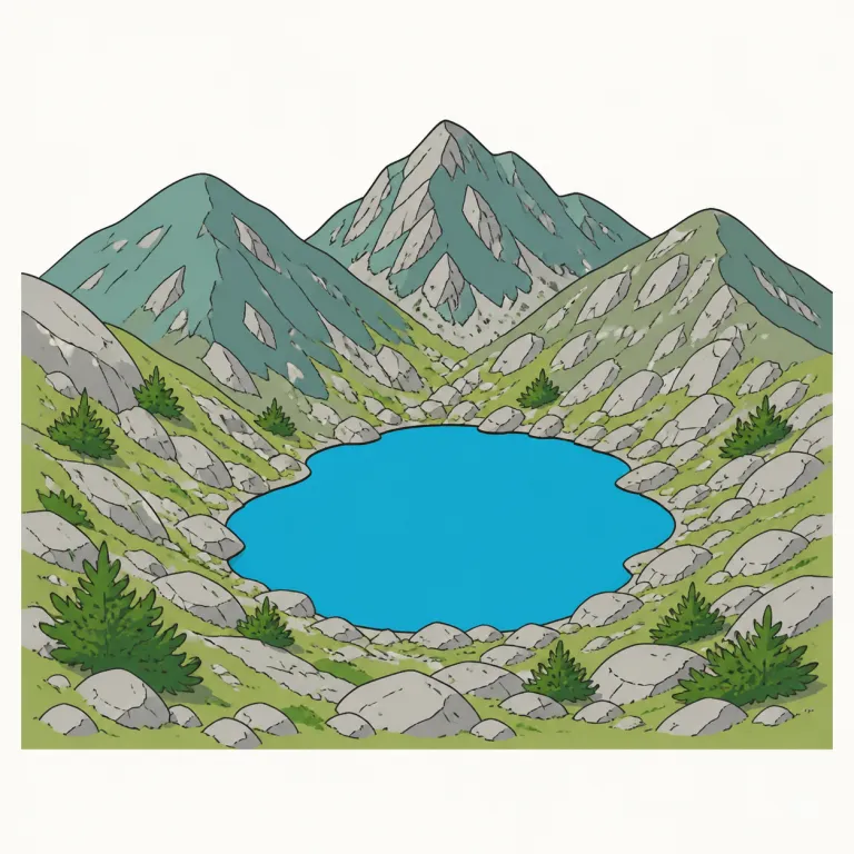 tarn（山中の小湖・noun）の覚え方イラスト