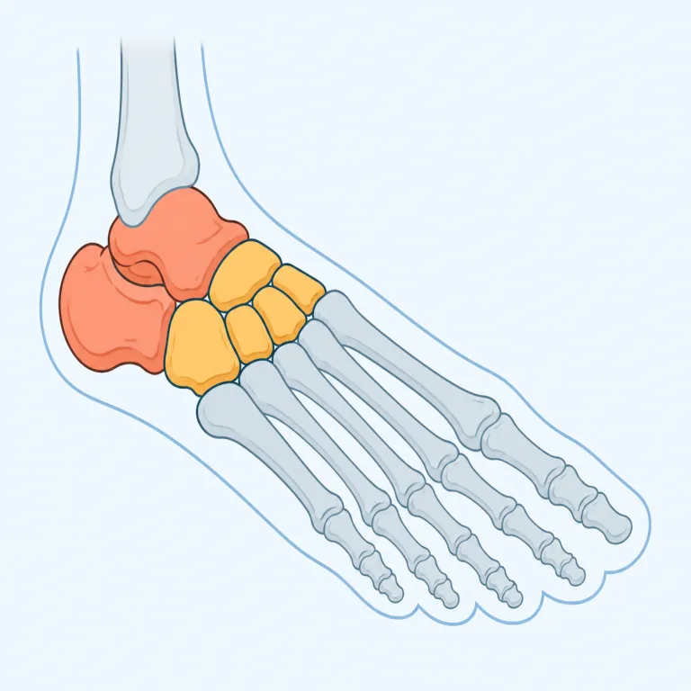 tarsal（足根骨の、足根の・形容詞）の覚え方イラスト — tarsal は単独で暗記するより、carpal（手根の）と対にして覚えると定着しやすい