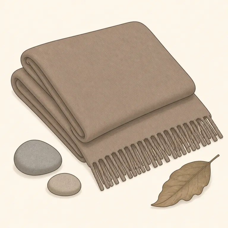 taupe（灰茶色・名詞）の覚え方イラスト — beige（ベージュ）, gray, brown のあいだにある「くすんだ中間色」として位置で覚えると残りやすいです