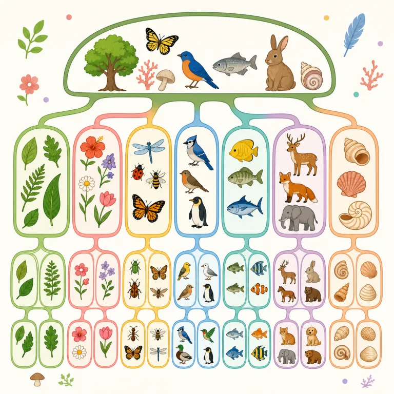 taxonomy（分類学・名詞）の覚え方イラスト — taxonomy は category や classify と結びつけて覚えると残りやすい語