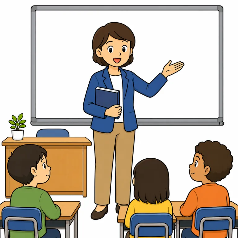 teaching（教職・noun）の覚え方イラスト
