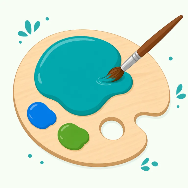 teal（青緑色・名詞）の覚え方イラスト — teal はもともと、翼に青緑色の模様を持つ小型のカモを指す語で、その羽の色から色名になった
