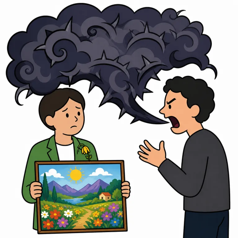 tear down（酷評する・phrasal_verb）の覚え方イラスト