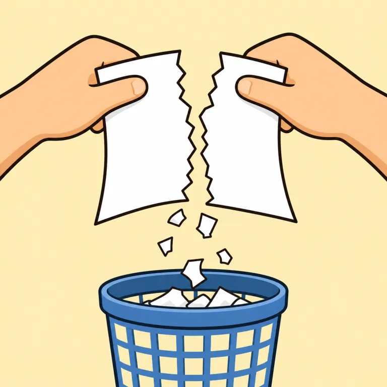 tear up（破棄する・phrasal_verb）の覚え方イラスト