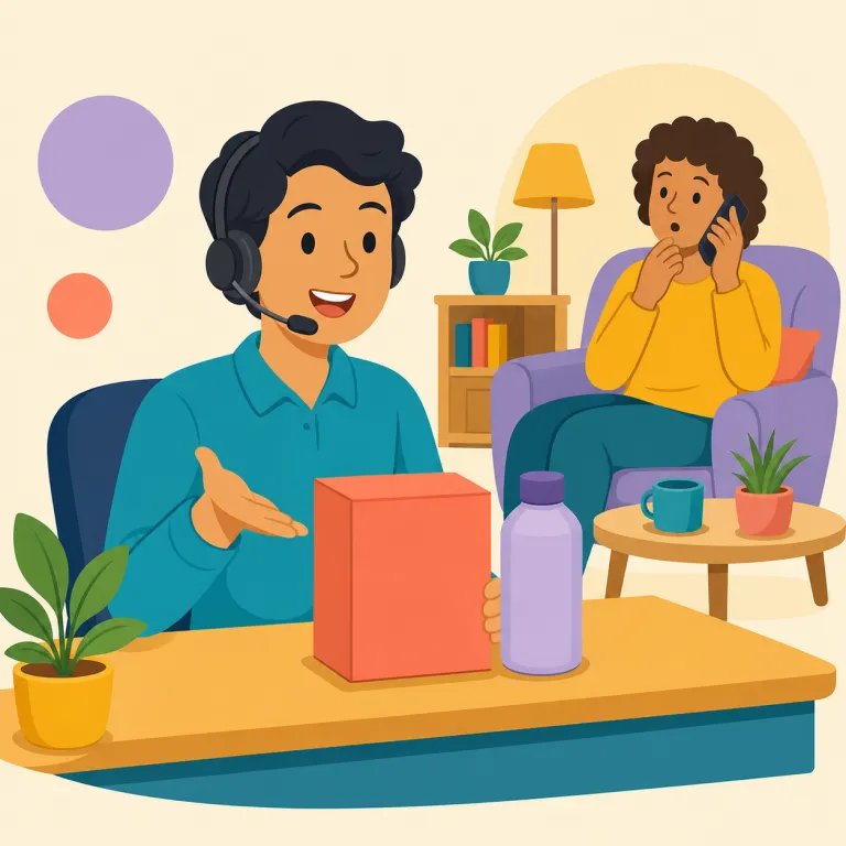 telemarketing（電話勧誘販売・名詞）の覚え方イラスト — telephone と marketing をそのまま重ねると覚えやすい語です