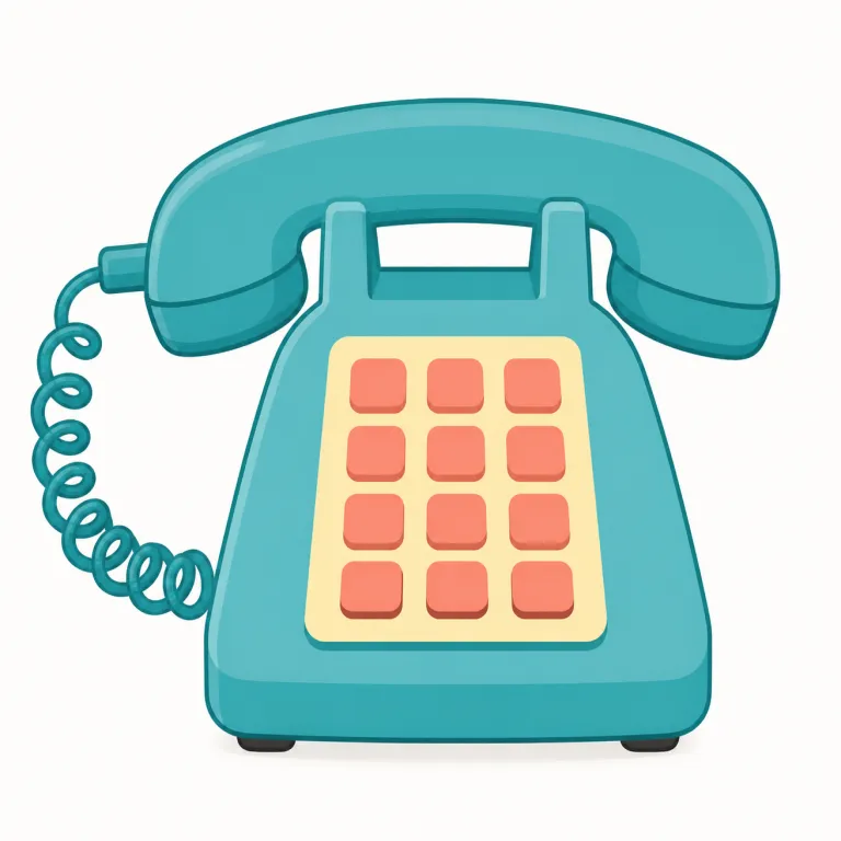 telephone（電話・名詞）の覚え方イラスト — telephone は tele-「遠く」と phone「音・声」から成り、「遠くの声をつなぐもの」と分解すると覚えやすい名詞です