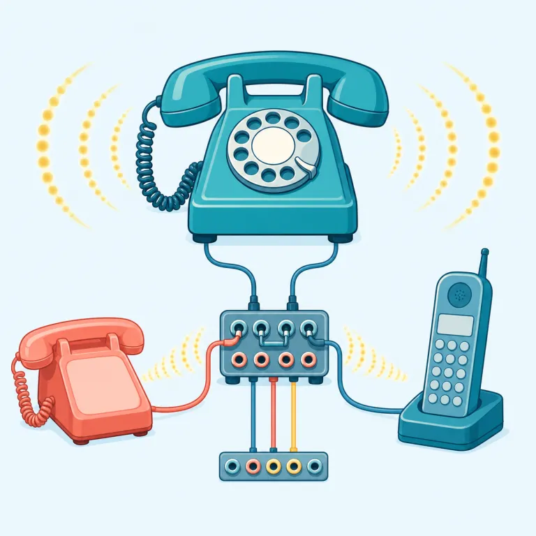 telephony（電話通信、電話技術・名詞）の覚え方イラスト — telephone を知っていれば、telephony はその一段抽象的な版だと押さえると残りやすいです