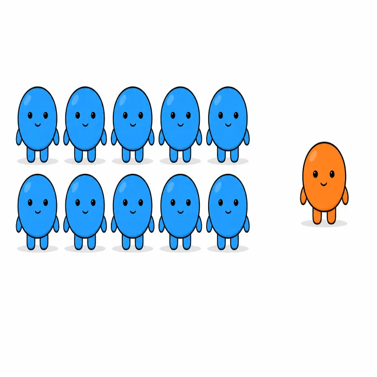 ten to one（10対1で・idiom）の覚え方イラスト