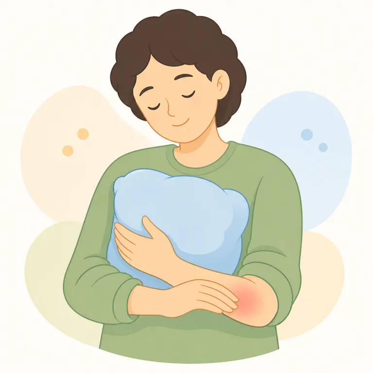 tenderness（優しさ、圧痛、柔らかさ・名詞）の覚え方イラスト — まず tender を「優しい・柔らかい」で固め、-ness が付くと「その性質」になるので、tenderness は「優しさ／柔らかさ」だとまとめて覚える