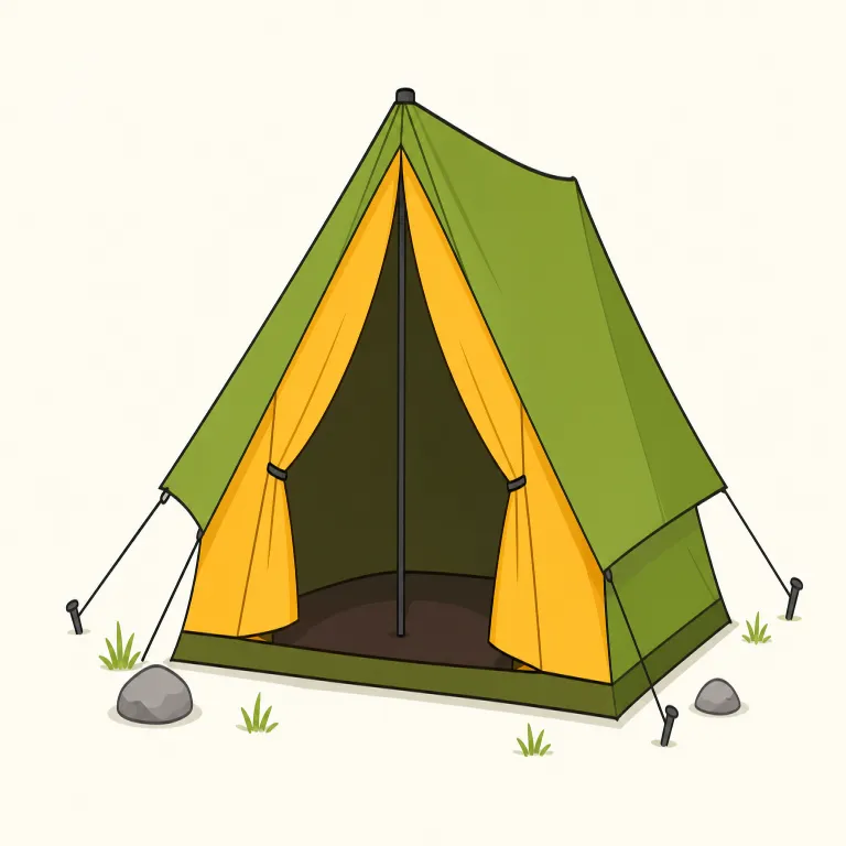 tent（テント・名詞）の覚え方イラスト