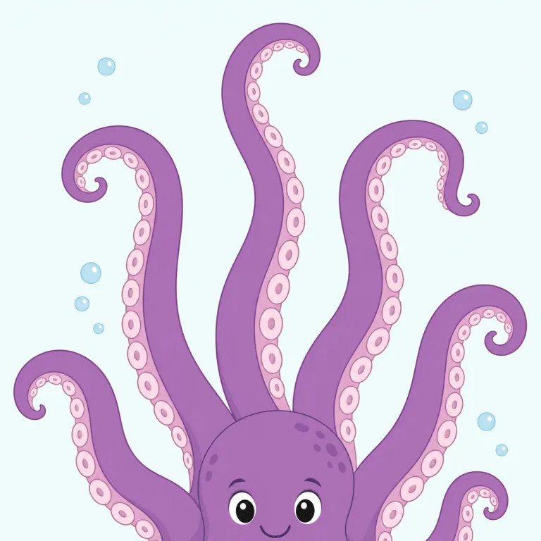 tentacle（触手・名詞）の覚え方イラスト — tentacle はまず octopus tentacles（タコの触手）, squid tentacles（イカの触手）という定番の組み合わせで覚えると定着しやすい語です