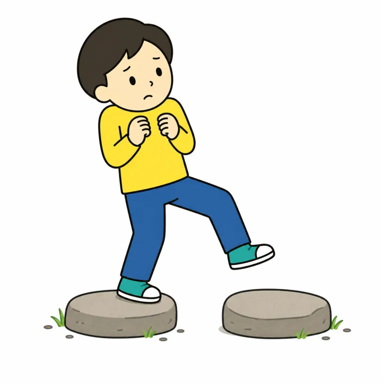 tentative（ためらいがちな・adjective）の覚え方イラスト