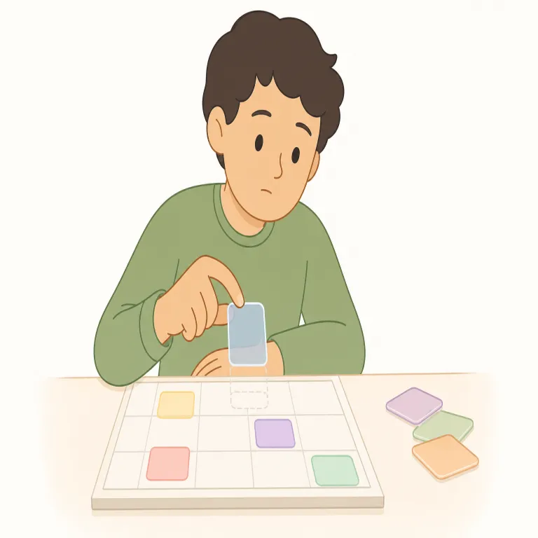 tentatively（暫定的に・副詞）の覚え方イラスト — tentative「仮の・試案の」が分かれば、その副詞形 tentatively は「暫定的に」