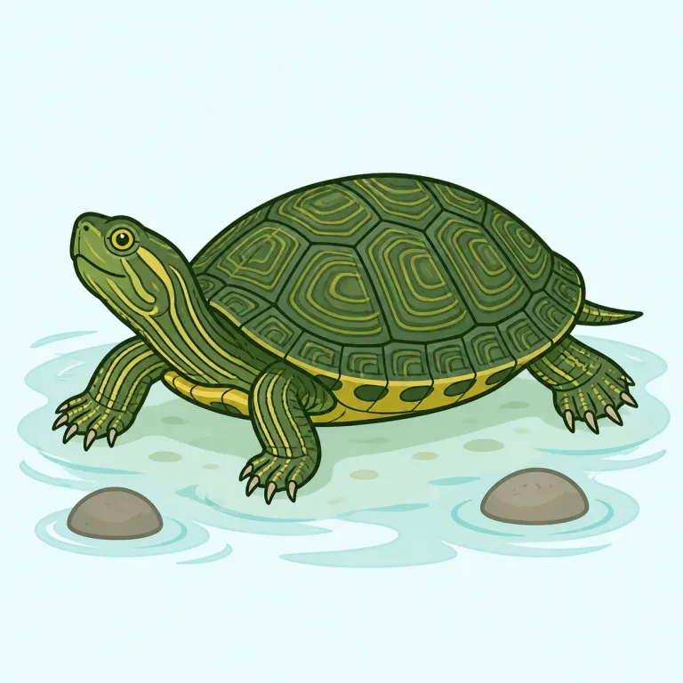 terrapin（テラピン（淡水ガメ）・noun）の覚え方イラスト