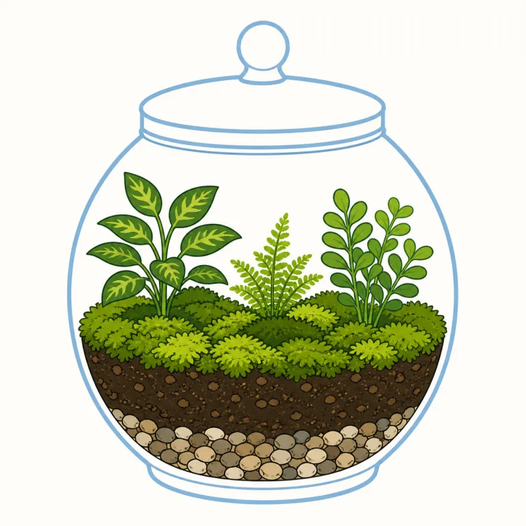 terrarium（テラリウム・noun）の覚え方イラスト