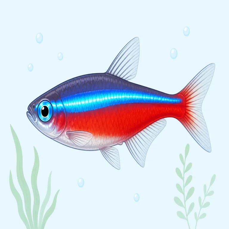 tetra（テトラ・名詞）の覚え方イラスト — tetra を魚名として覚えるなら、「熱帯魚店の水槽で、小さくて色鮮やかな魚が群れで泳いでいる場面」と結びつけると残りやすいです