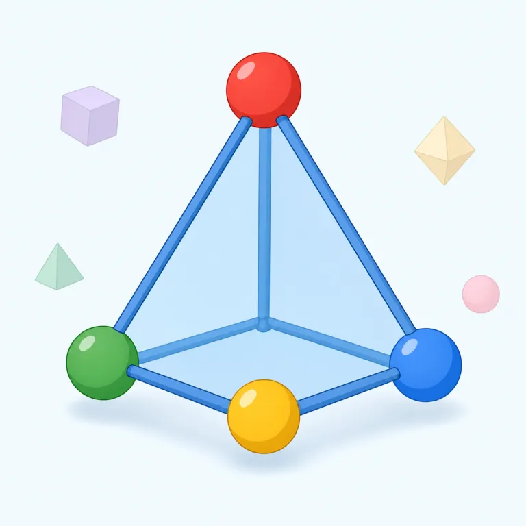 tetrahedral（四面体の・形容詞）の覚え方イラスト — まず語尾の -al は「〜のような」という形容詞の印だと押さえると、tetrahedral は「tetrahedron（四面体）」に関する形だと見抜きやすくなります