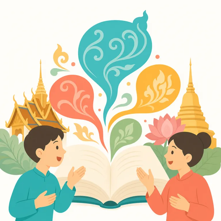 thai（タイ語・noun）の覚え方イラスト