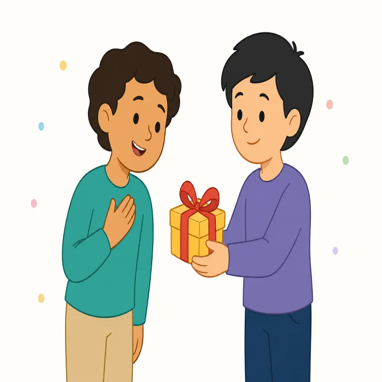 thank（ありがとう・動詞）の覚え方イラスト — thank は、Thank you
