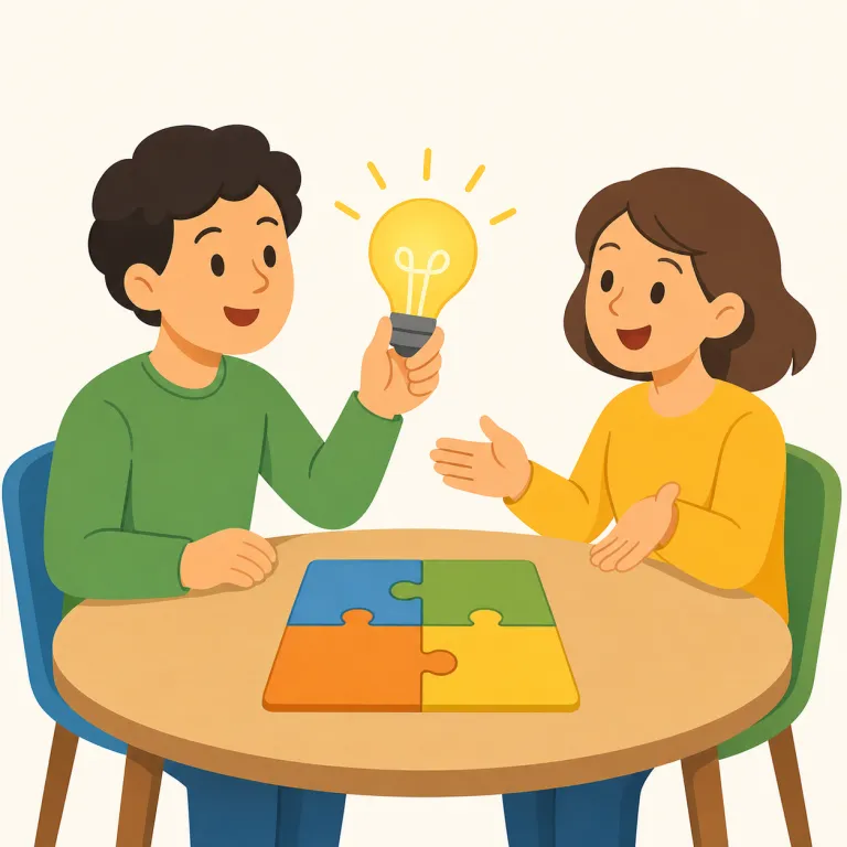 that's a good idea（いい考えだ・イディオム）の覚え方イラスト — 丸ごと会話フレーズとして覚えるのが近道です