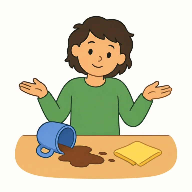 that happens sometimes（それは時々ある・イディオム）の覚え方イラスト — まず核は it happens に近い感覚で、「そういうことは起こるものだ」と受け止める表現だと覚えると定着しやすいです