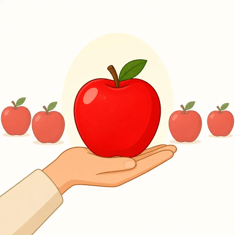 the（その・限定詞）の覚え方イラスト — the は、名詞の前で「話し手が特定のものを指している」と示す印です