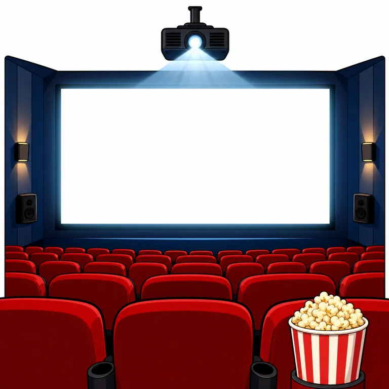 theater（映画館・noun）の覚え方イラスト