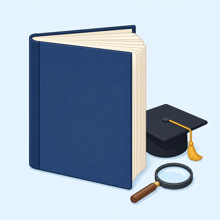 thesis（論文・名詞）の覚え方イラスト — thesis は、大学や大学院で提出する長い研究文書としての「論文」を指すことがあります