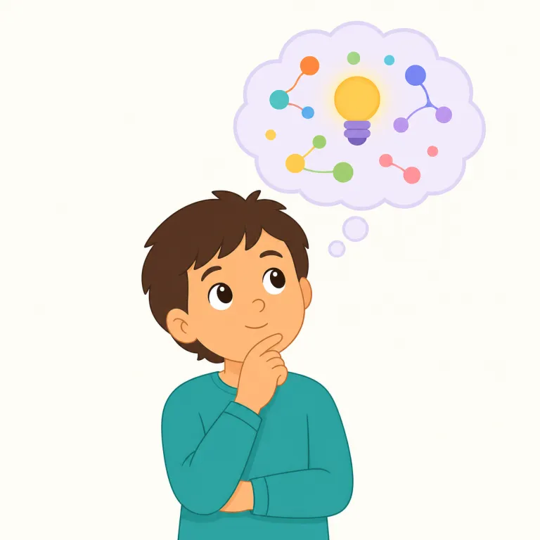 think（思う・動詞）の覚え方イラスト — 基本動詞として最重要