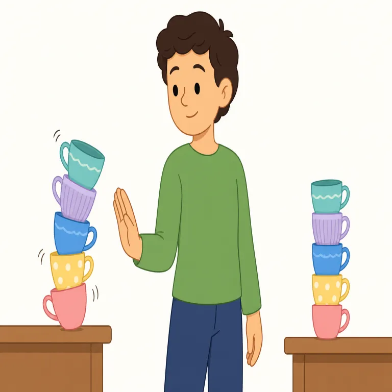 think better of（考え直す・イディオム）の覚え方イラスト — think of が「〜を考える」で、そこに better が入ると「その案よりもっとよい考えに至る」→結果として「やめておく・思いとどまる」と覚える