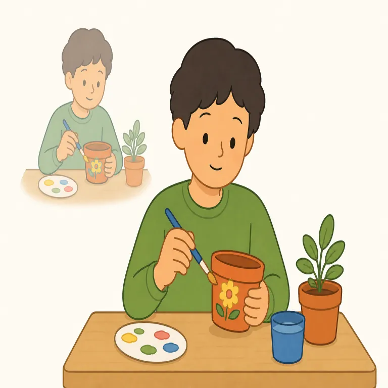this is my second time（二回目です）の覚え方イラスト — 核は second time です