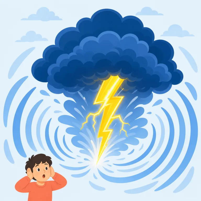 thunderclap（雷鳴・名詞）の覚え方イラスト — thunder を知っていれば半分見える語です