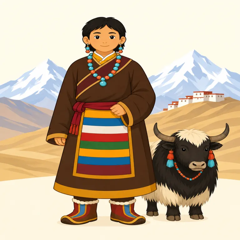 tibetan（チベットの、チベット人の・adjective）の覚え方イラスト