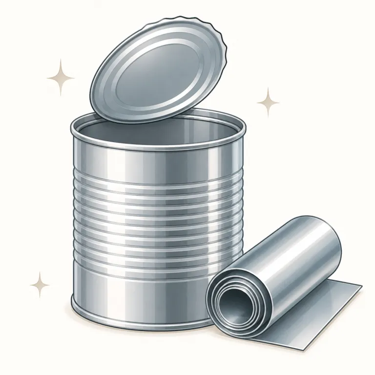 tin（ブリキ・noun）の覚え方イラスト