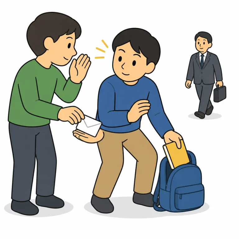 tip off（内報する・phrasal_verb）の覚え方イラスト
