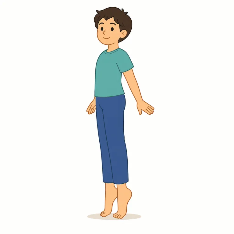 tiptoe（つま先立ち・名詞）の覚え方イラスト — tip と toe を別々に見ると覚えやすい