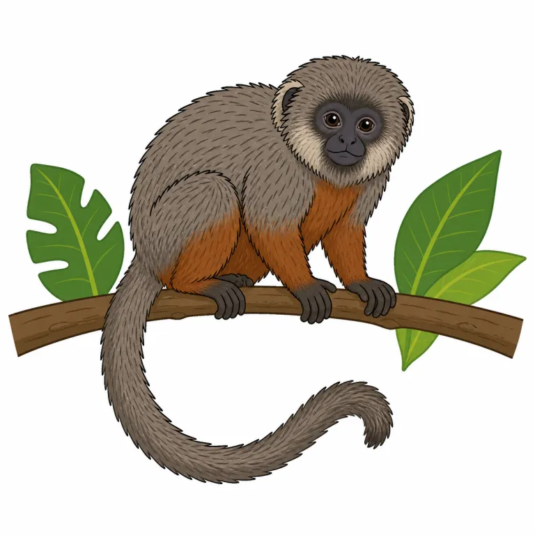 titi（ティティザル（南米産の小型のサル）・noun）の覚え方イラスト