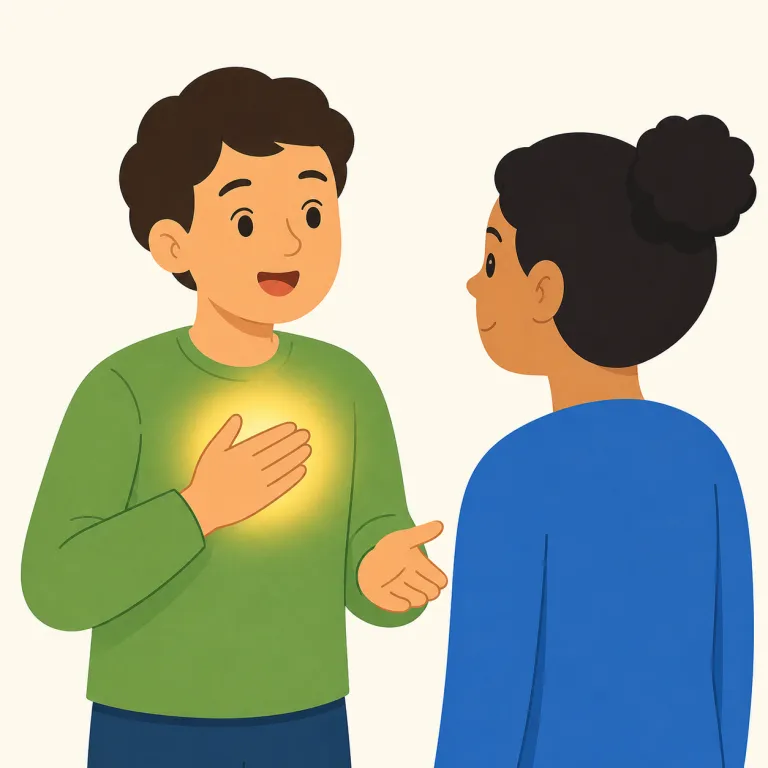 to be honest（正直に言うと・イディオム）の覚え方イラスト — honest「正直な」を知っていれば、そのまま「正直であるなら→正直に言うと」と会話の前置きに広げて覚える