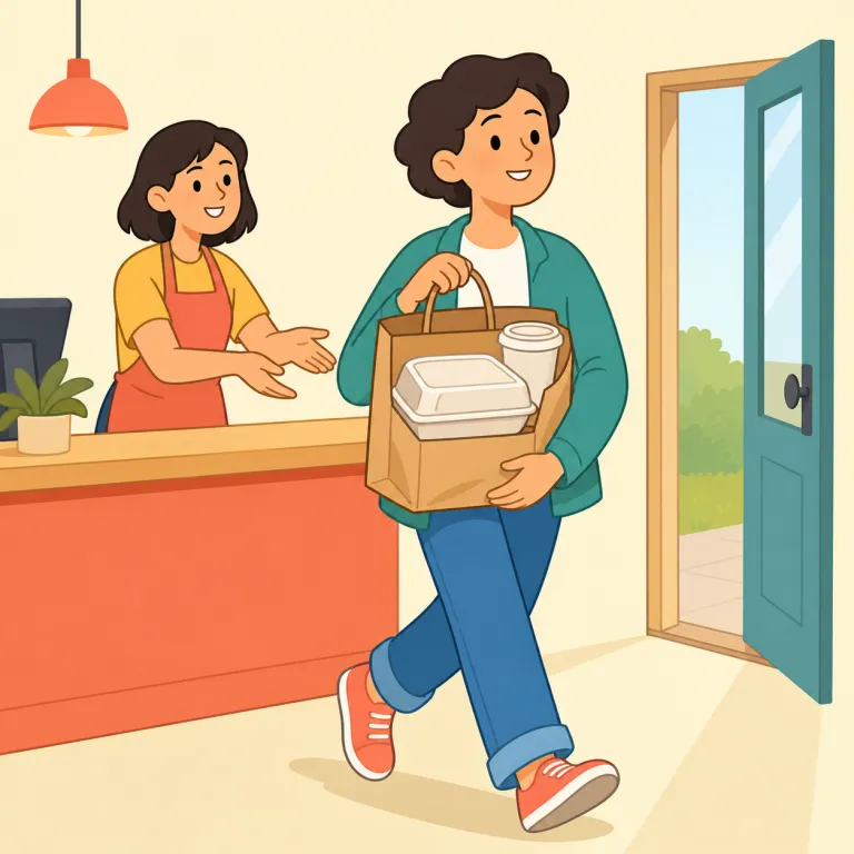 to go（持ち帰り・イディオム）の覚え方イラスト — 基本の go は「行く」
