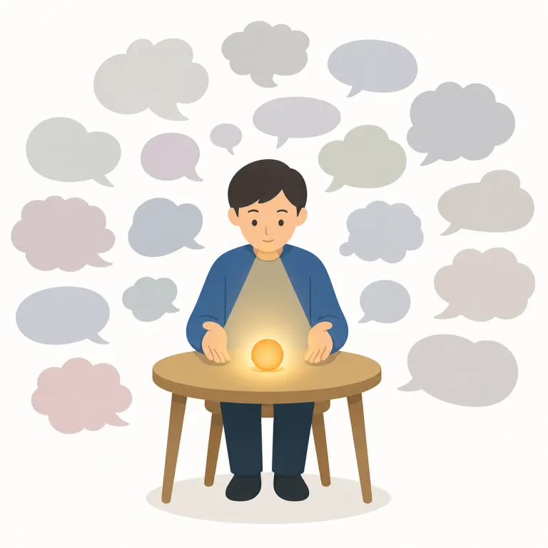 to the point（的を射た・イディオム）の覚え方イラスト — point は「点」だけでなく、話の「要点・核心」も表す