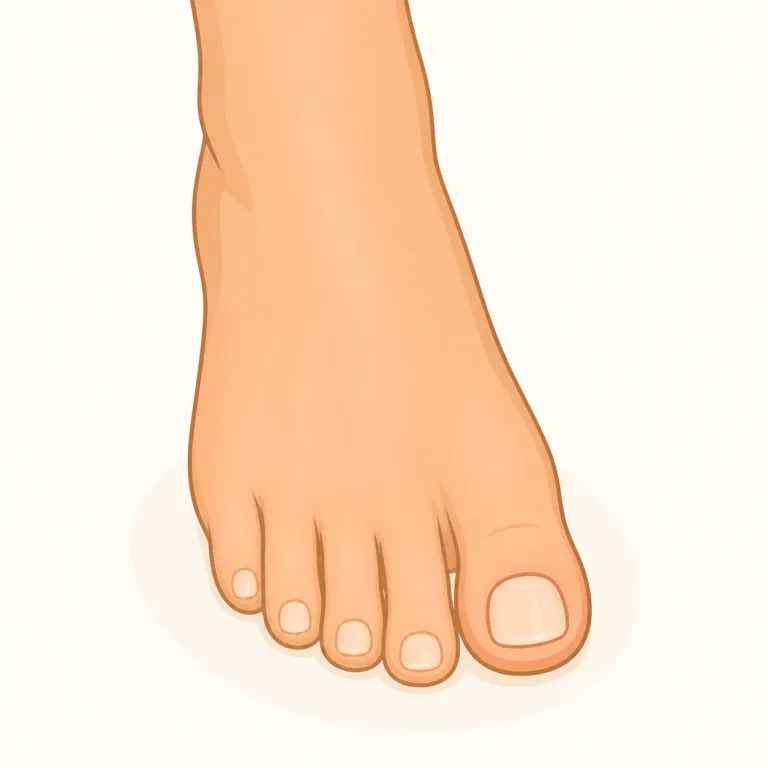 toe（足の指・名詞）の覚え方イラスト — hand の finger に対応する foot の指が toe、と対応で覚えると明確です
