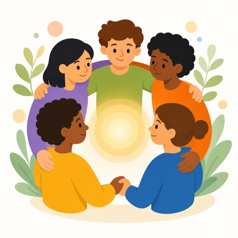 togetherness（一体性・名詞）の覚え方イラスト — together を見てまず「一緒」の感覚を思い出し、-ness が付くと「そういう状態・雰囲気」になる、とまとめて覚えると定着しやすい語です