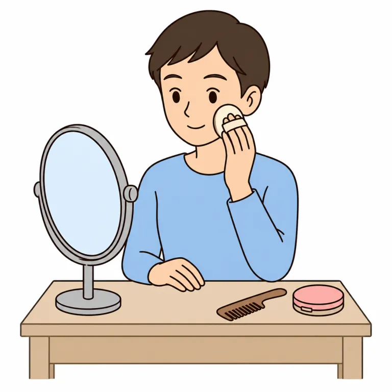 toilette（身だしなみ、化粧・noun）の覚え方イラスト