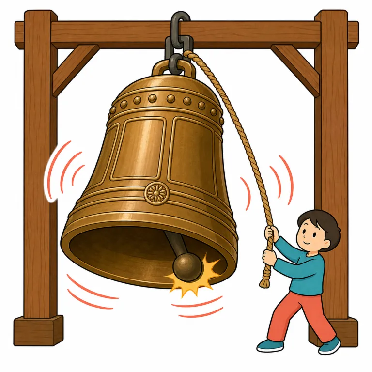 toll（鳴らす・verb）の覚え方イラスト