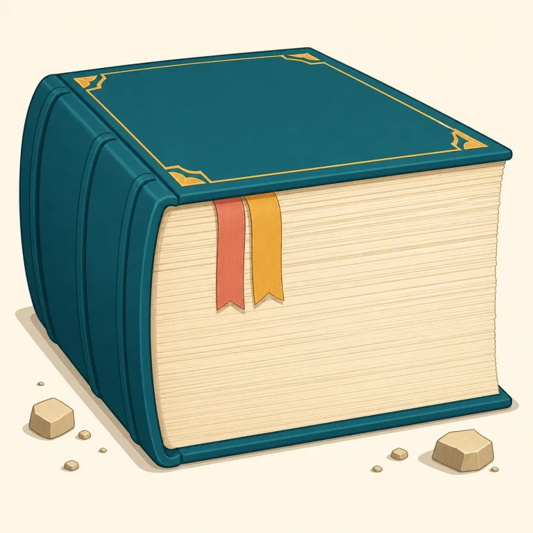 tome（大部の本・名詞）の覚え方イラスト — tome はギリシャ語の tomos（切り分けられた部分・巻）に由来し、現代では特に大きく重い本を表す