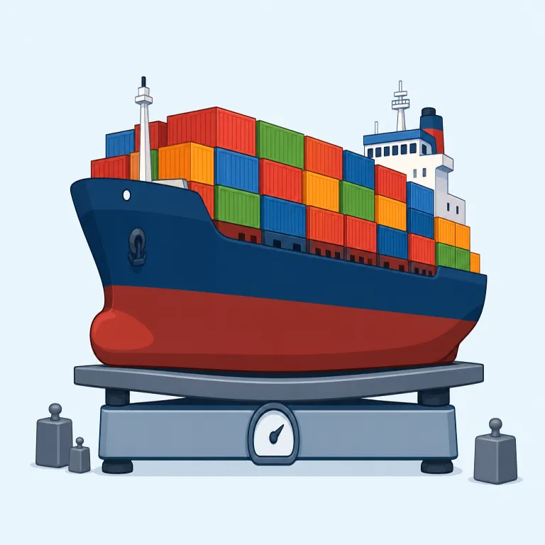 tonnage（トン数・名詞）の覚え方イラスト — ton を知っていれば覚えやすい語です