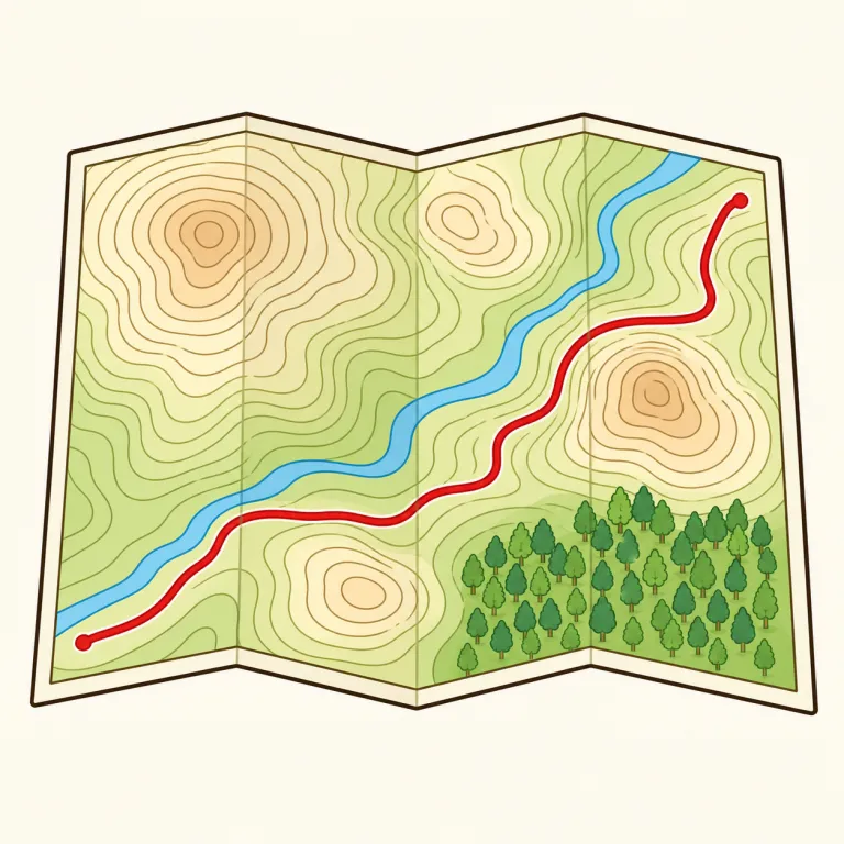 topo（地形図、ルート図・noun）の覚え方イラスト