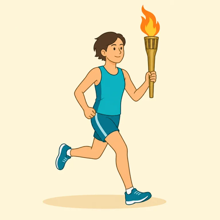 torchbearer（聖火ランナー・noun）の覚え方イラスト