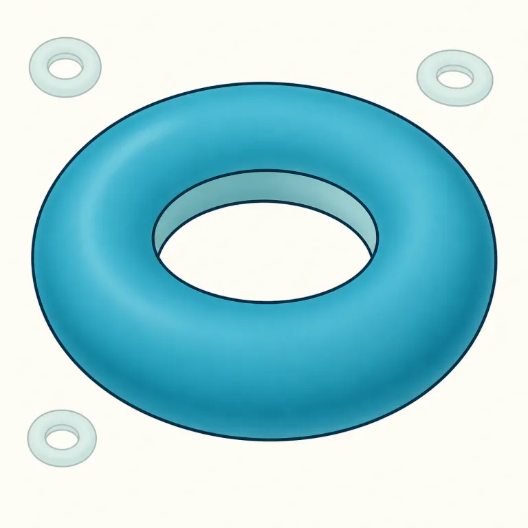 toroidal（トロイダル・形容詞）の覚え方イラスト — 「-oid は『〜の形』」「-al は形容詞」と見れば、toroidal は toroid 的な形、つまり『トーラス状の』と整理しやすいです