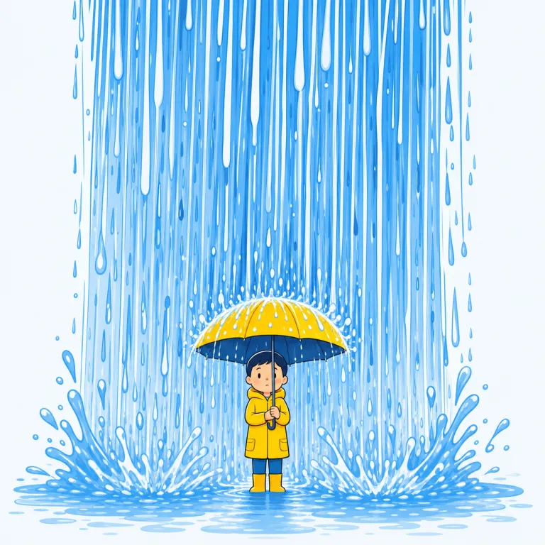 torrential（激しい・形容詞）の覚え方イラスト — まず torrent を知っていると覚えやすいです